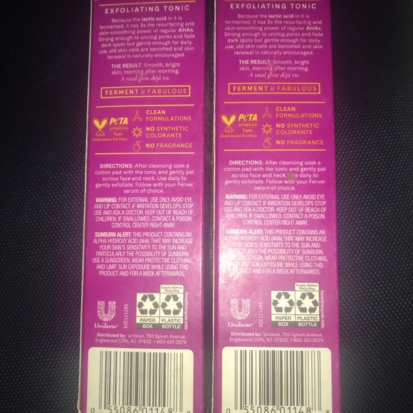 NIB! Ferver Fermented Lactic Acid Exfoliating Toner ~ 120ml / 4oz. - Picture 3 of 7